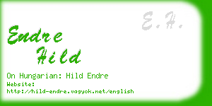 endre hild business card